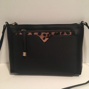 Apt 9 Black and Cheetah Crossbody
